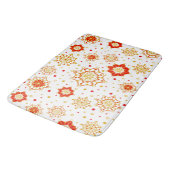 Retro Mid-Century Modern Pattern Badematte (Schrägansicht)