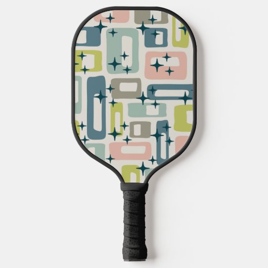 Retro Mid Century Modern Pickleball Schläger (Vorderseite)