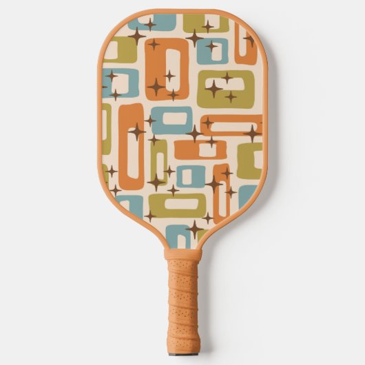 Retro Mid Century Modern Pickleball Schläger (Vorderseite)