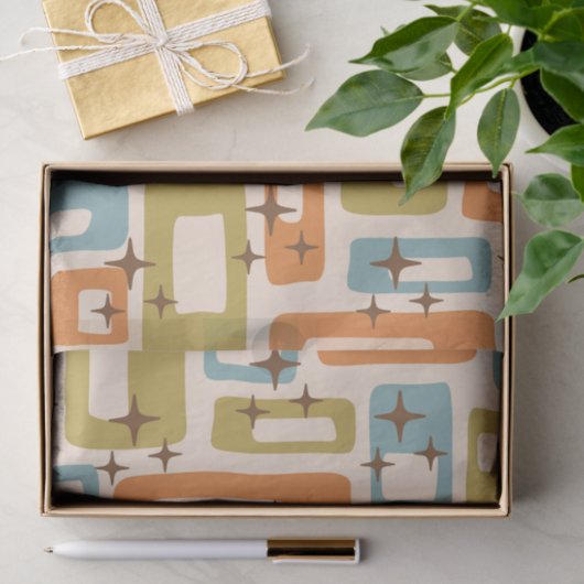 Retro Mid Century Modern Seidenpapier (Geschenk)