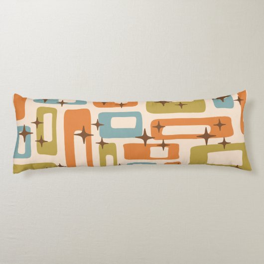 Retro Mid Century Modern Seitenschläferkissen (Rückseite)