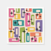 Retro Mid Century Modern Serviette (Vorderseite)