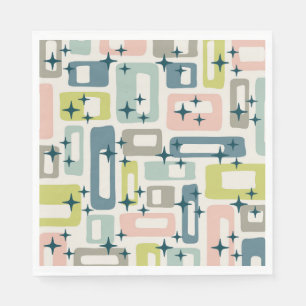 Retro Mid Century Modern Serviette