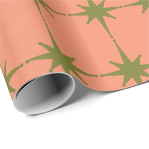 Retro-Mid-Century-Modern-Sterne Vintage-Muster-Hül Geschenkpapier