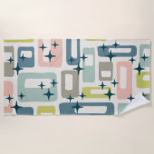 Retro Mid Century Modern Strandtuch (Vorderseite)