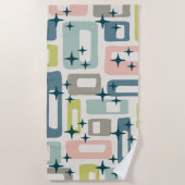 Retro Mid Century Modern Strandtuch (Vorderseite)