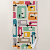 Retro Mid Century Modern Strandtuch (Vorderseite)