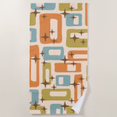 Retro Mid Century Modern Strandtuch (Vorderseite)