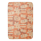 Retro-Mid-Century-Modern-Tiki-Muster Badematte (Vorderseite Vertikal)