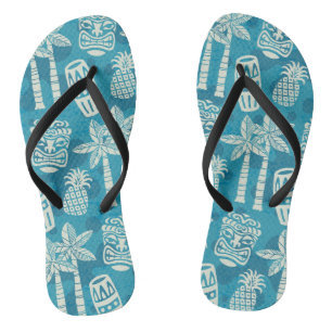 Retro-Mid-Century-Modern-Tiki-Muster Badesandalen