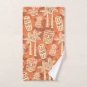 Retro Mid Century Modern Tiki-Muster Badhandtuch Set (Handtuch)