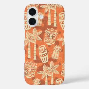 Retro-Mid-Century-Modern-Tiki-Muster iPhone 16 Hülle