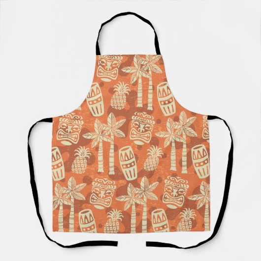 Retro-Mid-Century-Modern-Tiki-Muster Schürze (Vorderseite)