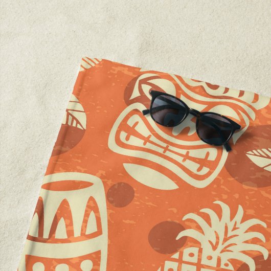 Retro-Mid-Century-Modern-Tiki-Muster Strandtuch (Beispiel)