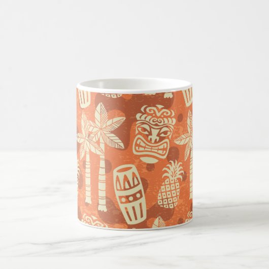 Retro Mid Century Modern Tiki Pattern Kaffeetasse (Mittel)