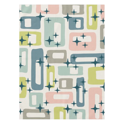 Retro Mid Century Modern Tischdecke (Vorderseite)