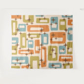 Retro Mid Century Modern Wandteppich (Vorderseite (Horizontal))