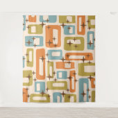 Retro Mid Century Modern Wandteppich (Vorderseite)