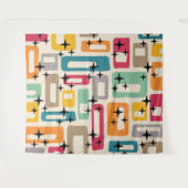 Retro Mid Century Modern Wandteppich (Vorderseite (Horizontal))