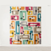 Retro Mid Century Modern Wandteppich (Vorderseite)