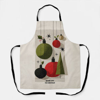 Retro-Mid-Century-Modern-Weihnachtsbaumschmuck Schürze