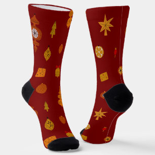 Retro-Mid-Century-Modern-Weihnachtsikonen Socken