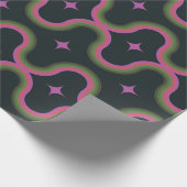 Retro Mid Century Moderne Abstrakt Geometrie Geschenkpapier (Ecke)
