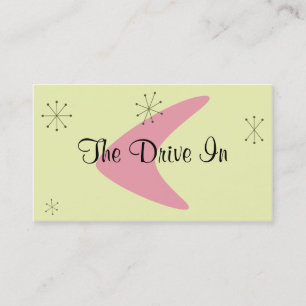 Retro Mid Century Moderne Visitenkarte