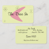 Retro Mid Century Moderne Visitenkarte (Vorne/Hinten)