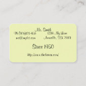 Retro Mid Century Moderne Visitenkarte (Rückseite)