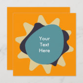 Retro Mid Century Modernes Spritzer Design Einladung (Vorne/Hinten)