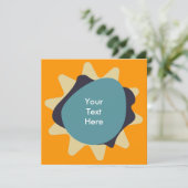 Retro Mid Century Modernes Spritzer Design Einladung (Stehend Vorderseite)