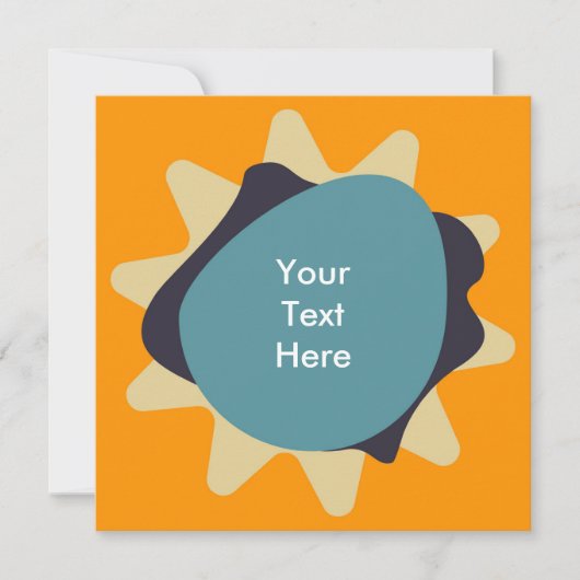 Retro Mid Century Modernes Spritzer Design Einladung (Vorderseite)