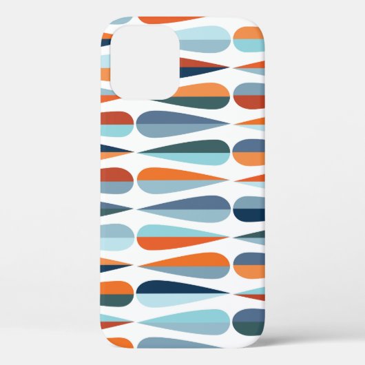 Retro-mid-century, Muster mit Tropfenformen. Case-Mate iPhone Hülle (Rückseite)