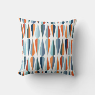 Retro-mid-century, Muster mit Tropfenformen. Kissen