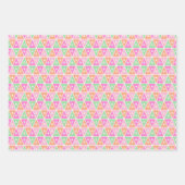 Retro Mid Century Ornaments Peach Green Christmas Geschenkpapier Set (Vorderseite 3)