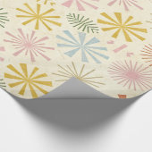 Retro-Mid-Century-Sternenexplosions-Muster-Wrap-Pa Geschenkpapier (Ecke)