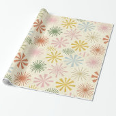 Retro-Mid-Century-Sternenexplosions-Muster-Wrap-Pa Geschenkpapier (Ungerollt)