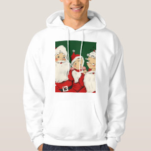 Retro-Mid-Century-Weihnachtsmann-Familie – Kitsch- Hoodie