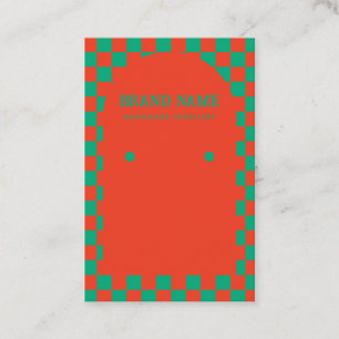 Retro Mid Century Weihnachtsring Display Card Visitenkarte