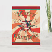 Retro Mid Century Your Family Photo and Message Karte (Vorderseite)