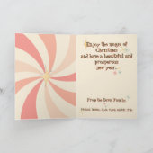 Retro Mid Century Your Family Photo and Message Karte (Innenseite)