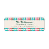 Retro Mid Mod Atomful Rücksendeadresse (Vorne)