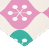 Retro Mid Mod Atomic Pattern farbenfrohe Weihnacht Tischdecke (Schrägansicht)