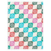 Retro Mid Mod Atomic Pattern farbenfrohe Weihnacht Tischdecke (Vorderseite)