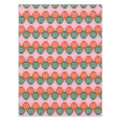 Retro Mid Mod Atomic Pattern Pink Green Christmas Tischdecke (Vorderseite)