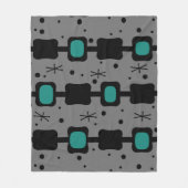 Retro Mid Mod Columns Box Aquamarin Fleecedecke (Vorderseite)