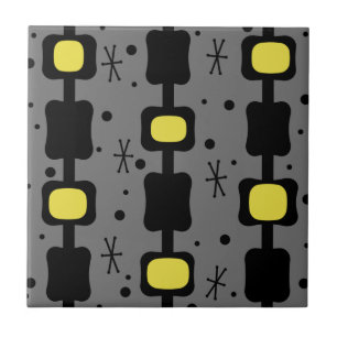 Retro Mid Mod Columns Box Gelb Fliese