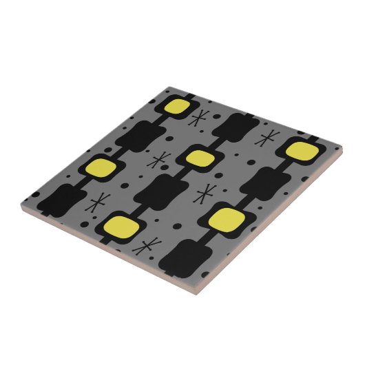 Retro Mid Mod Columns Box Gelb Fliese (Seite)