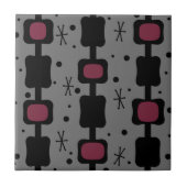 Retro Mid Mod Columns Box Maroon Fliese (Vorderseite)